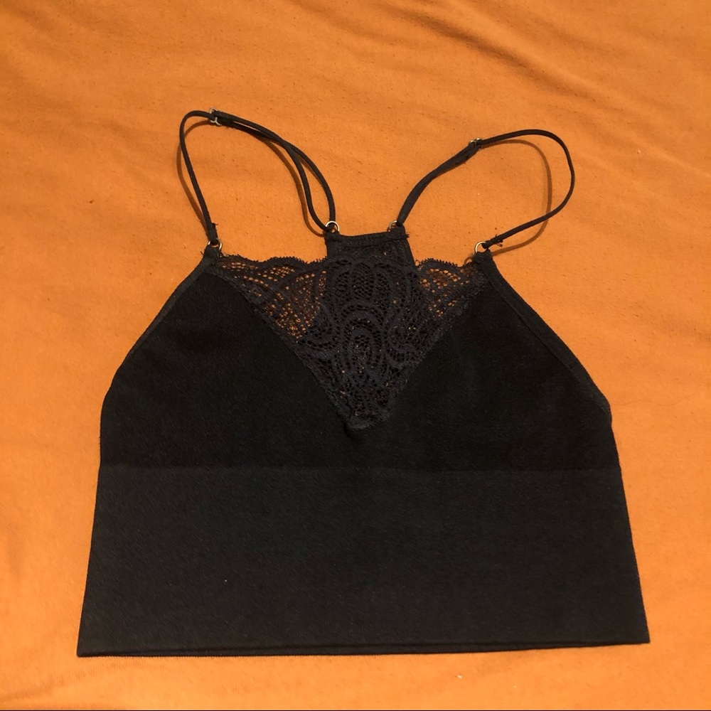NWOT Out From Under Black Lace Racerback Bralette